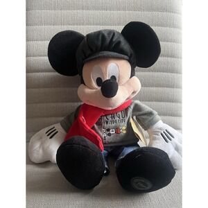 Disney‎ Store Mickey Mouse Chicago Windy City Plush 18" Stuffed Animal Toy